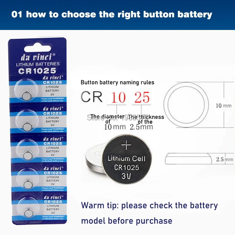 Литиевая батарея кнопочного типа DL1025 BR1025 KL1025, 20 шт./лот, 3 в, CR 1025, CR1025, батарейки для часов, электронных игрушек, пультов дистанционного управления