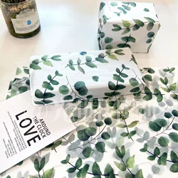 50x70cm Wild Forest Eucalyptus Leaf Snow Pear Paper Green Pattern Cutting Flowers Gift Box Tissue Paper Clothing Wrapping Paper
