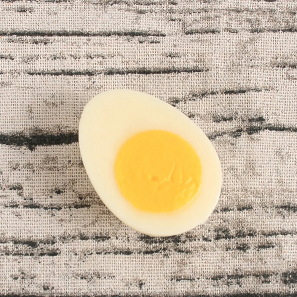 4 Pcs Simulated Boiled Eggs Prop Kitchen Props Model Artificial Lifelike Other Food Models