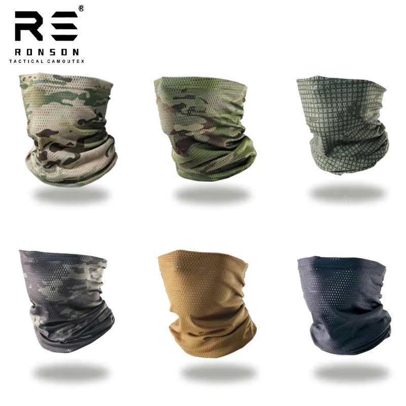 

Тактическая камуфляжная балаклава из легкой сетчатой ткани для активного отдыха, дышащий велосипедный шарф, защита от солнца, быстросохнущая