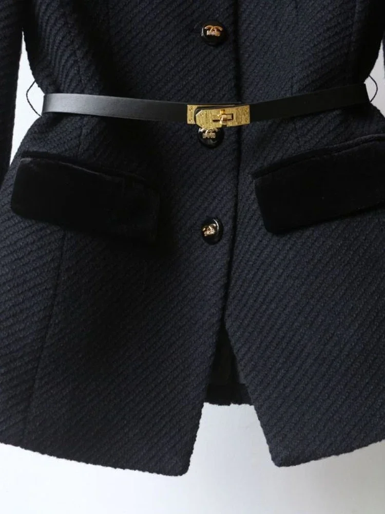 レディースブレザーコート 秋新作 長袖 カジュアル シングルブレスト エレガント オフィス ウエストマーク レディーススーツコート トップス 女性用アウター