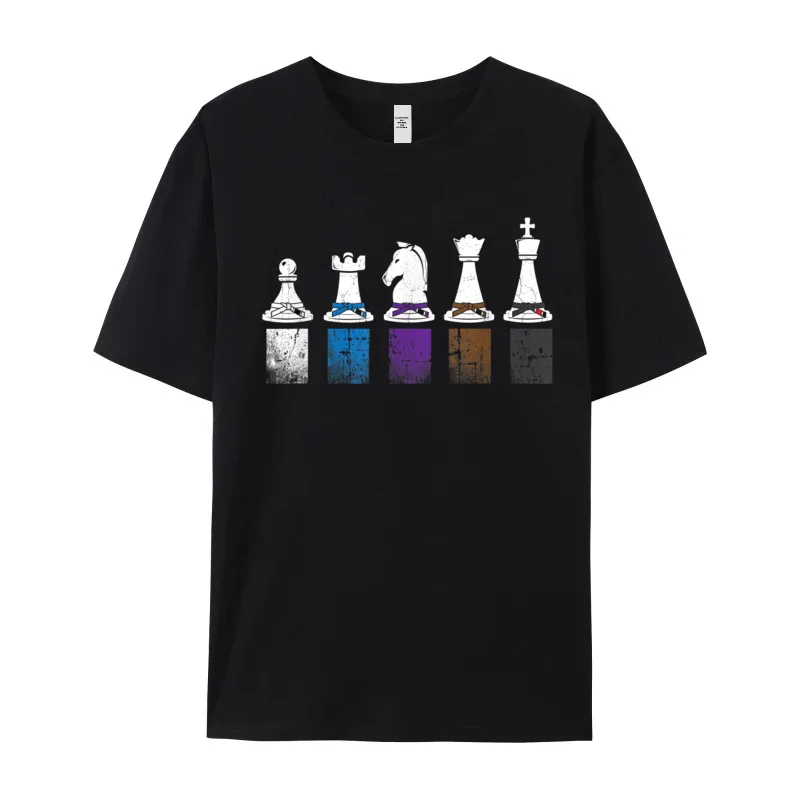 Jiu jitsu Belt Rank Chess T-shirts Short Sleeve Hip Hop women's Christmas Tops & Tees Geek T Shirt Round Collar Combed cotton