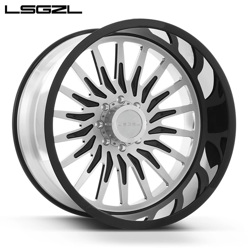 Lsgzl Polished Deep Lip Forged Alloy Wheel for Truck ford F150 F250 F350 silverado 1500 2500 3500 Rim 6x139.7 8x180 8x165.1