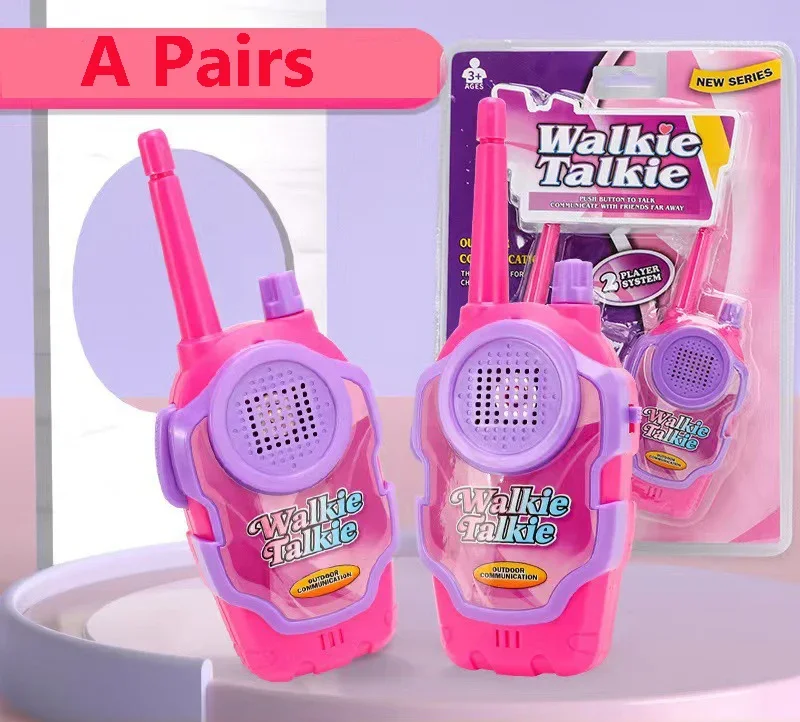 Mini Walkie Talkies portáteis para crianças, brinquedo portátil do telefone móvel, presentes de aniversário, interfone ao ar livre, brinquedos das meninas, 200m, 1 par