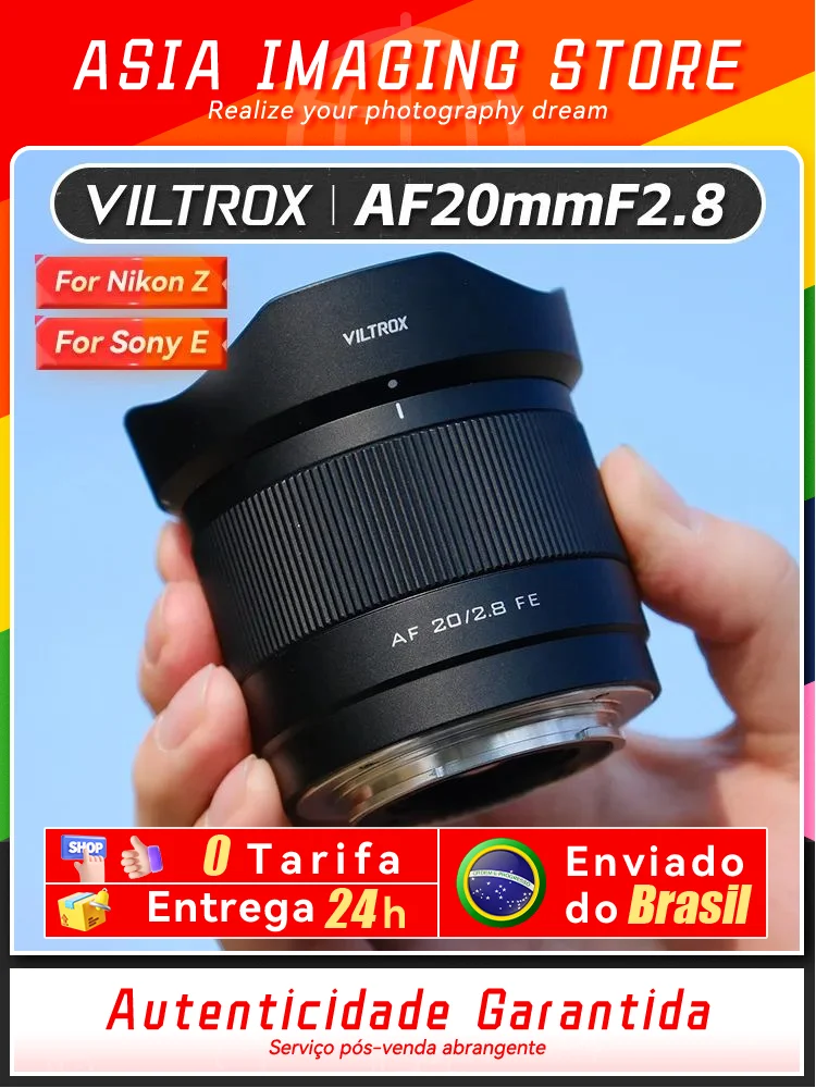 【 Do Brasil 】 Viltrox AF 20mm F2.8 Full Frame Mirrorless Ultra Wide Angle Fisheye Lens for Sony A9 A1 A7 A7III A7IV Nikon 20 2.8