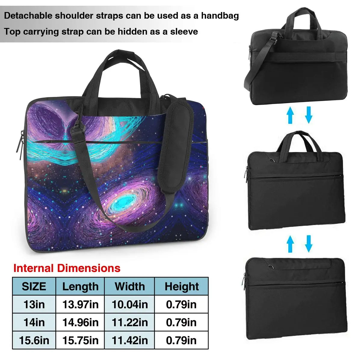 Laptop Bag Galaxy Portable Notebook Pouch Beautiful Space Astronomy For Macbook Pro Lenovo 13 14 15 Print Computer Case