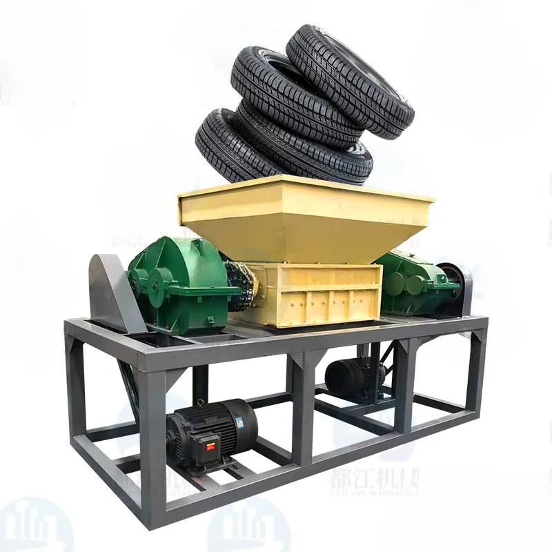 Tire Shredder Machine for Waste Car Multifunctional Scrap Metal Paper Plastic Pallet Rubber Recycling Shredder Machine