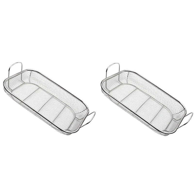 

Latest 2 PCS Deep Fry Basket Frying Pan Non-Stick French Fries Basket Baking Pan Grill Mesh Home Storage Basket