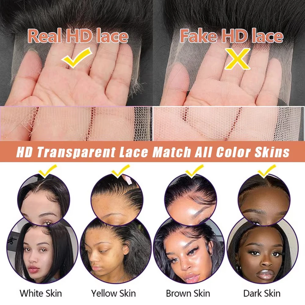 300Density 30 40Inch Straight Lace Frontal Wig 13x6 HD Lace Frontal Wigs Human Hair 13x4 Bone Straight Human Hair Wigs For Women image 5
