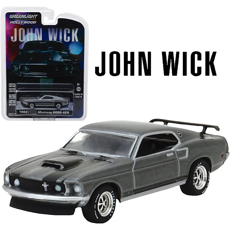 Greenlight 1:64 1969 JOHN WICK Mustang BOSS 429 serie Diecast modelo coche de aleación niño Navidad regalo de Navidad