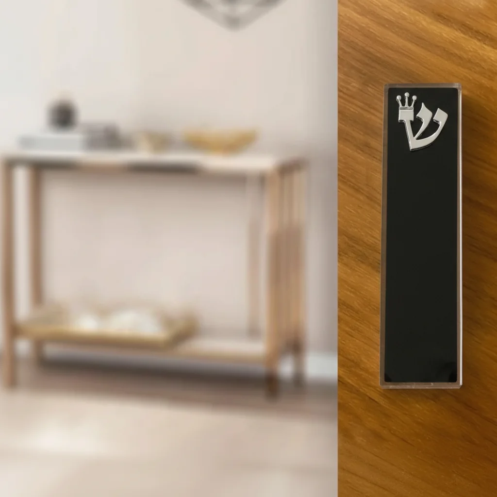 حافظة Mezuzah الحديثة المخصصة من الأكريليك ثلاثية الأبعاد قطع Mezuzah هدية يهودية شخصية هدية طفل جديد هدية منزلية جديدة نعمة منزلية يهودية