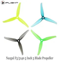 6pairs iFlight Nazgul F5/5140 5 inch 3 blade / tri-blade propeller compatible XING-E 2207 motor for FPV Racing Drone part