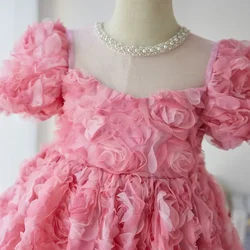 New Kids Dresses For Baby Girl Clothes Children Clothing Flower Princess Costume Evening Party Gown for Girls Bow Formal Dress