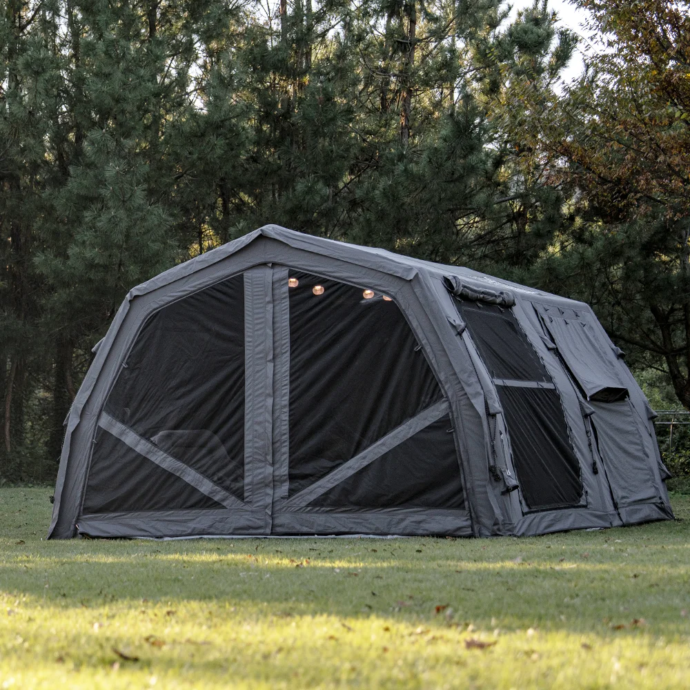Coody 17.2 Familia Pro Gray Inflatable Air Tent, Quick Open Large Space Folding Tent for Outdoor Camping