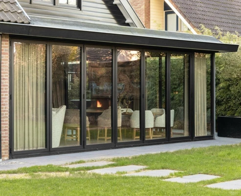 

Custom Size Accordion Door for Kitchen Garden Balcony Decoration Bi Fold Door Thermal Break Aluminum Folding Doors for Veranda