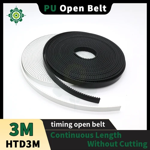 HTD3M Correa abierta PU Alambre de acero HTD 3M Correa de distribución HTD3M Correa de poliuretano HTD 3M 10mm 12mm 15mm 20mm 25mm 30mm HTD 3M Correa abierta