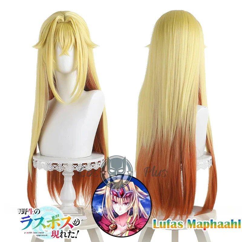 أنيمي البرية آخر بوس تظهر Lufas Maphaahl شعر مستعار تأثيري شقراء أصفر برتقالي طويل خصلات الشعر المستعار للنساء الفتيات مهرجان الكرنفال #1