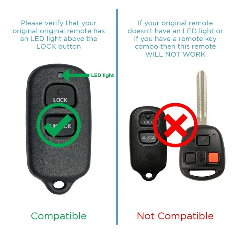 Black Key Fob For Toyota Tacoma  Celica Corolla RAV4 Sienna Scion XA XB BAB237131-056 RS3200