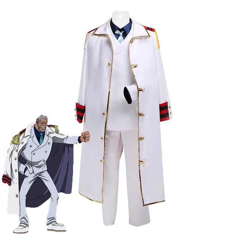 

New 2025 Anime Monkey D Garp Cosplay Full Set Cloak Coat Pants Adult Halloween Party Costume Performance Uniform ★ ★ ★ ★