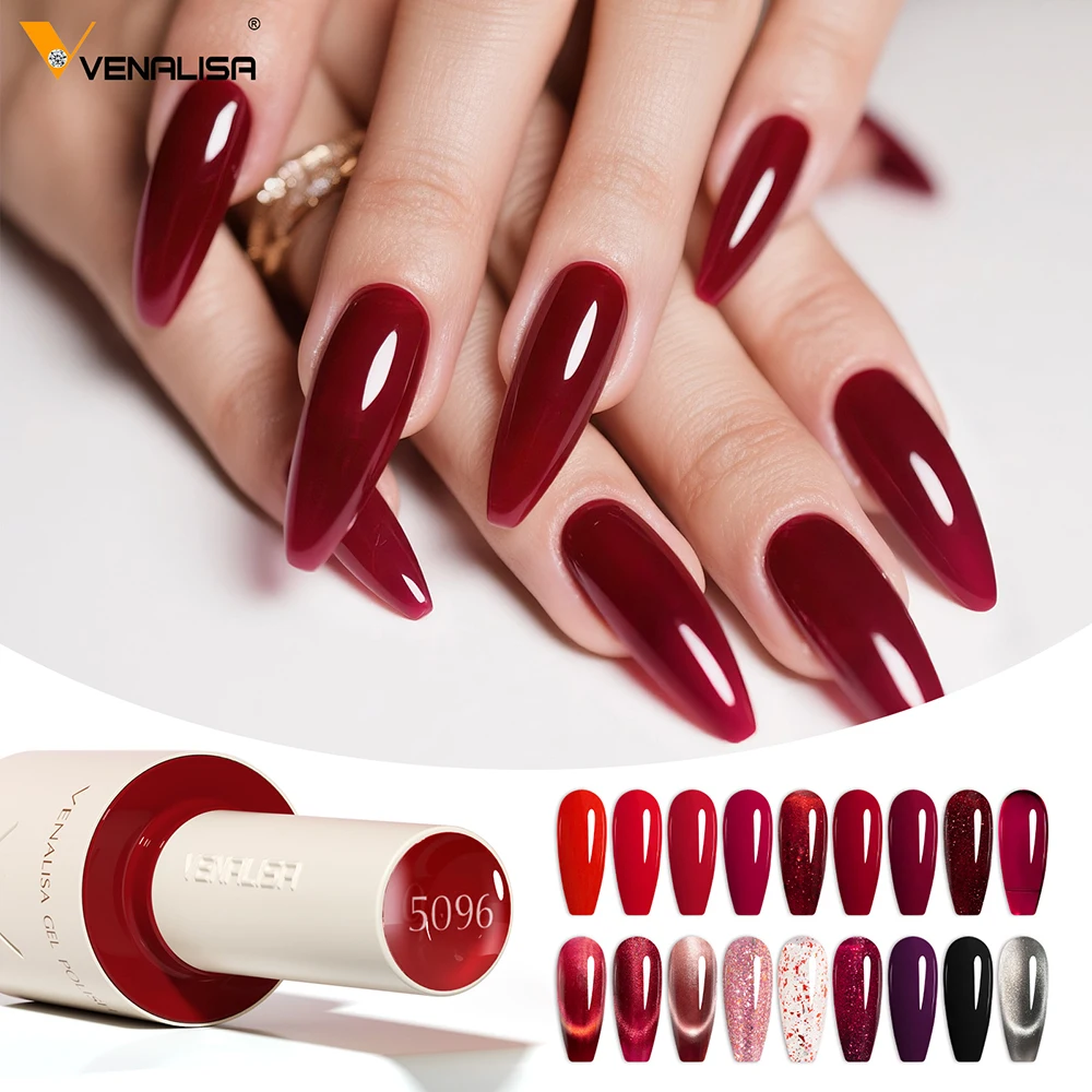 

VENALISA TPO/HEMA FREE 18Colors Red Gel Nail Polish 10ml Soak Off UV LED Lacquer Long Lasting Manicure DIY Nail Art Christmas