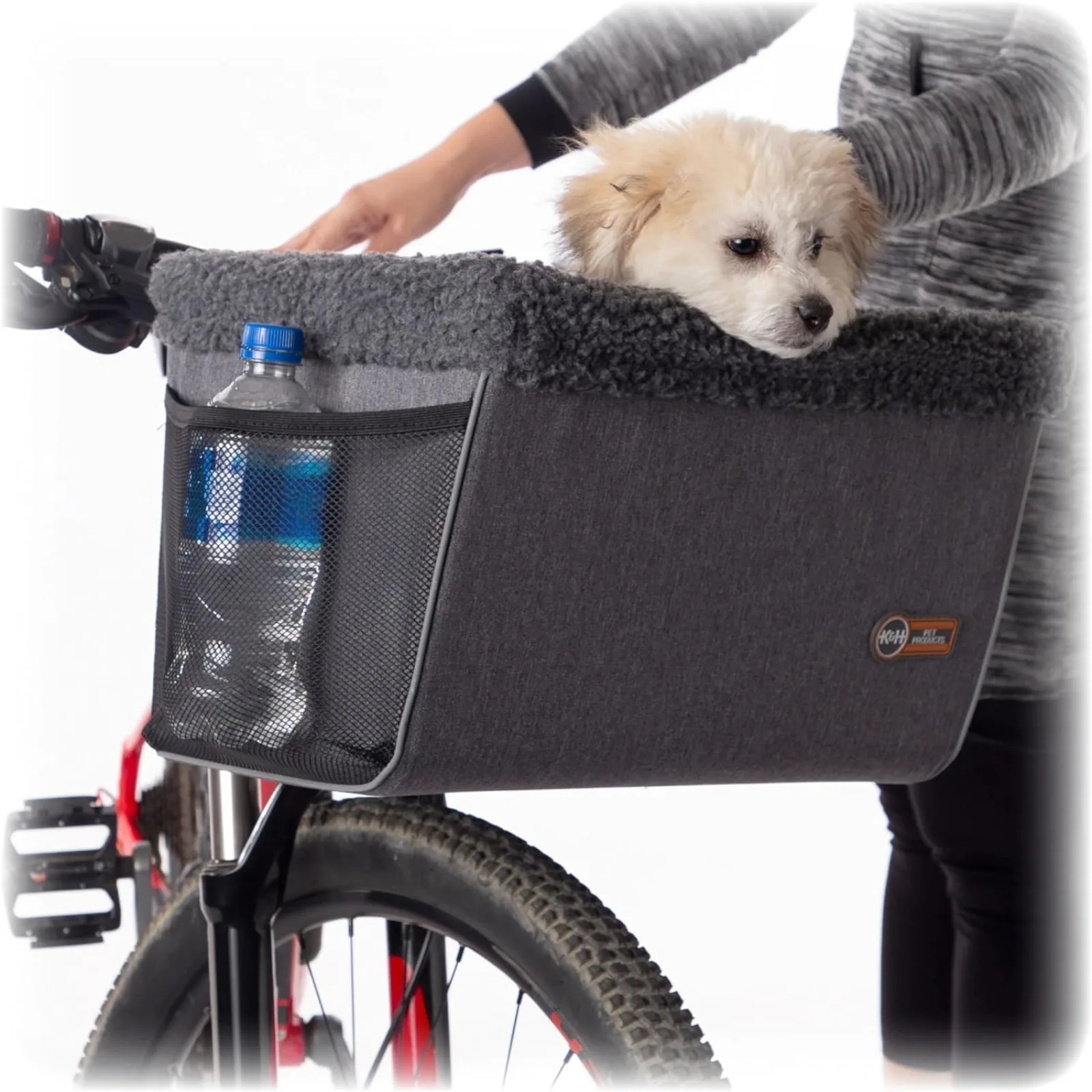 

Universal Bike Pet Carrier for Travel, Cat and Dog Bicycle Baskets, Classy Gray Large 12 X 16 X 10 Inches