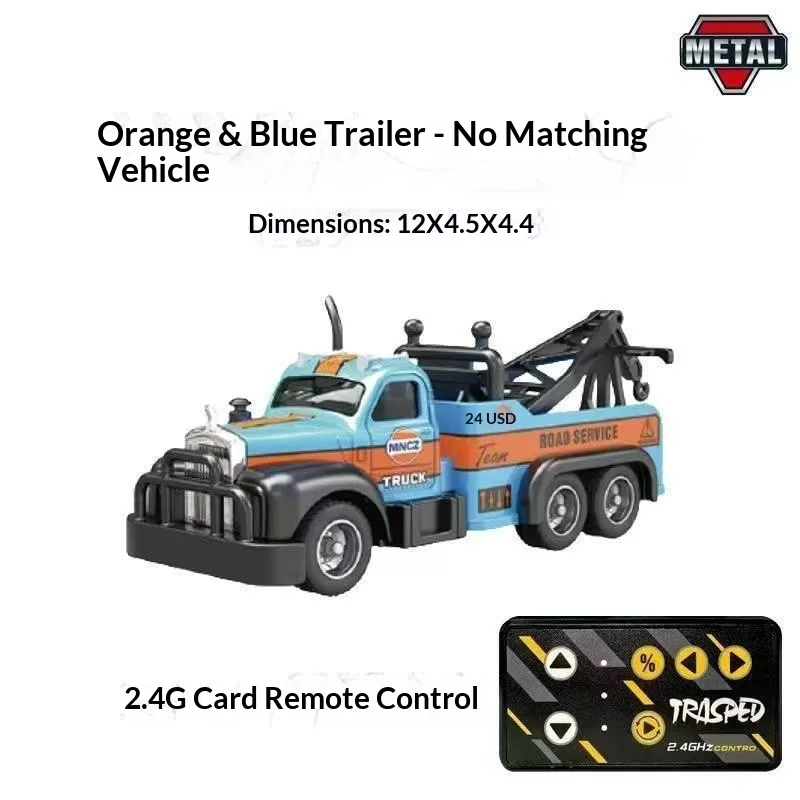 

Металлический миниатюрный радиоуправляемый эвакуатор 1:64 из сплава, 2,4 ГГц, с двойным пультом управления по Bluetooth, для спасения и эвакуации, настольная игрушка для мальчиков и детей