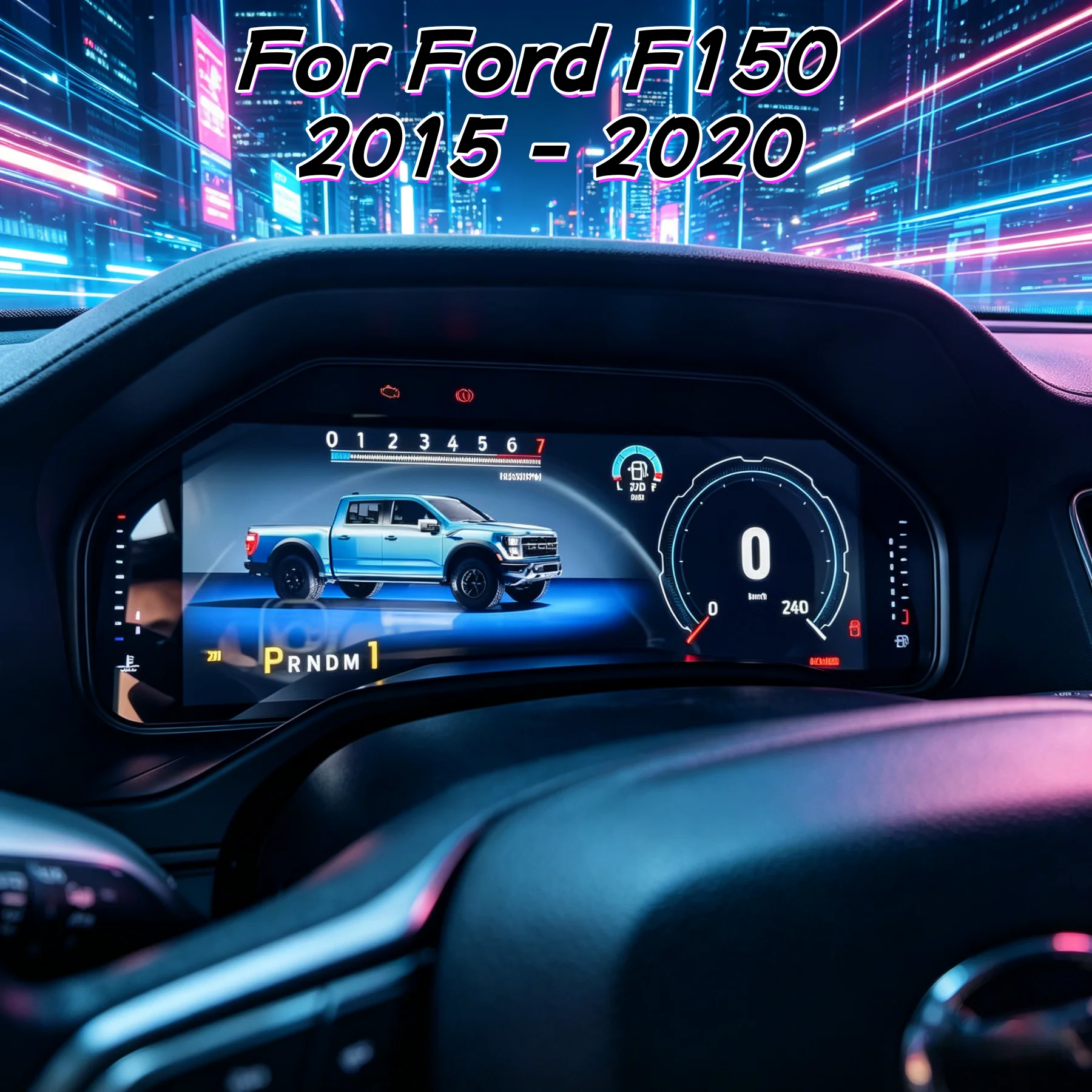 

12.3 inch NEW LCD Instrument Digital For Ford F150 F250 2015 - 2020 Cockpit Digital Dashboard cluster Speedometer Panel Upgrade