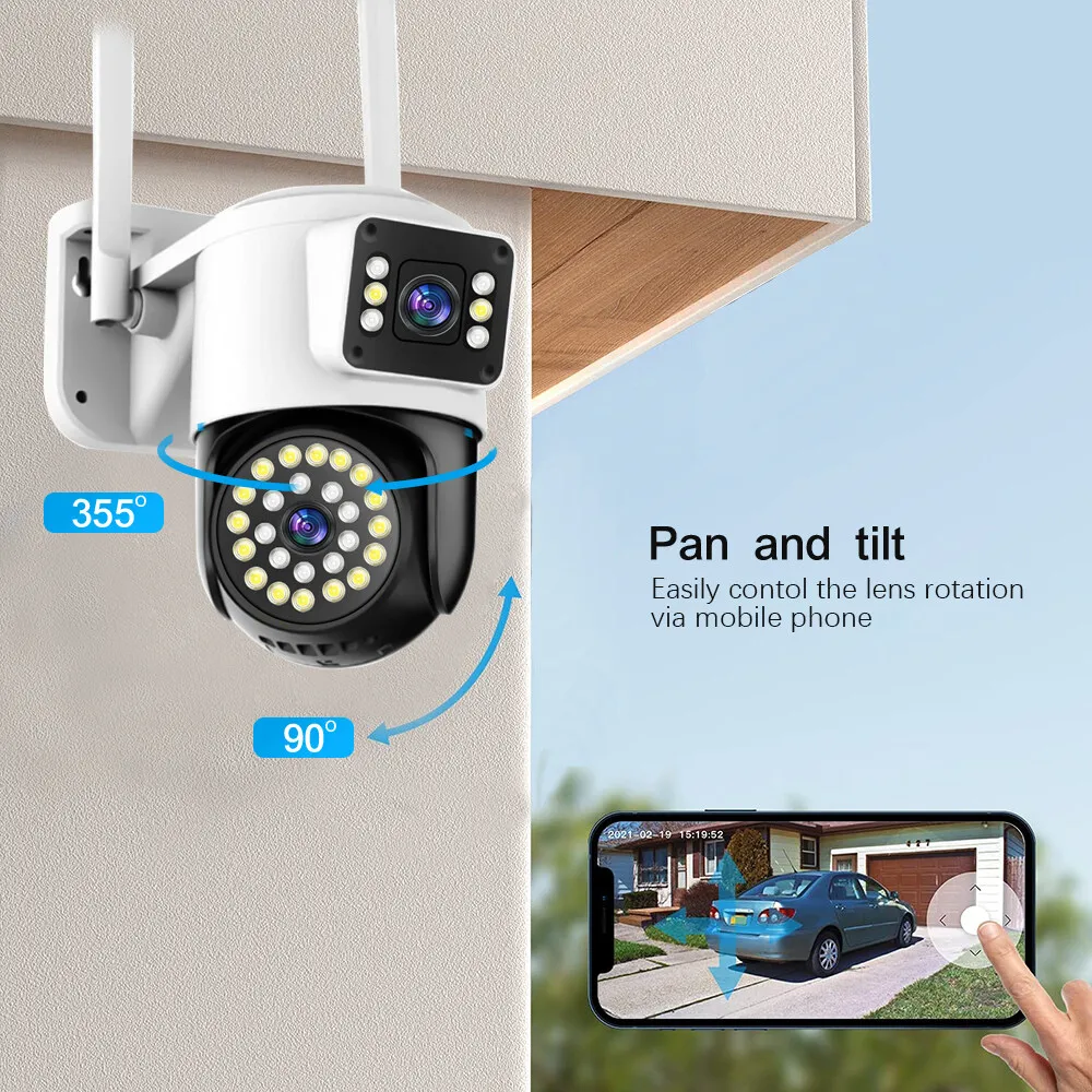 Linook YOOSEE 5MP FHD dual lens, wifi wireless telecamera di monitoraggio wifi ad alta definizione, CCTV wireless 360 pan tilt, CCTV outdoor