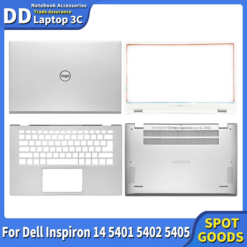 

NEW Laptop Case For Dell Inspiron 14 5401 5402 5405 LCD Back Cover Front Bezel Palmrest Bottom Case Top Lid Upper Housing Silver