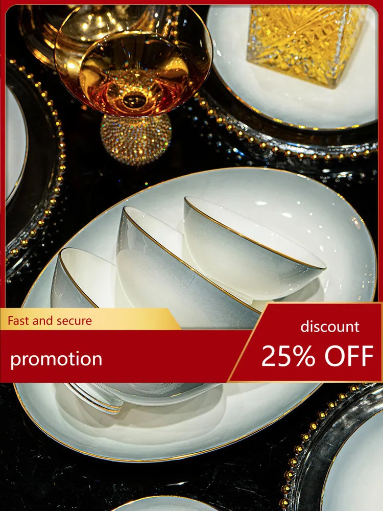 

Zml dinnerware set - new premium bone china dinnerware set - jingdezhen ceramic bowl and plate combination