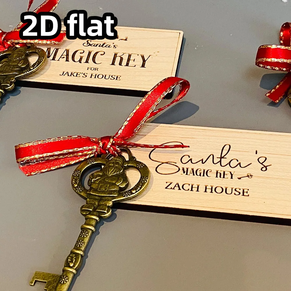 Kunci Ajaib Santa – Label Natal yang Dipersonalisasi – Kunci Logam Sinterklas – Hadiah Sempurna untuk Isi Kaus Kaki Natal dan Kotak Hadiah Malam Natal