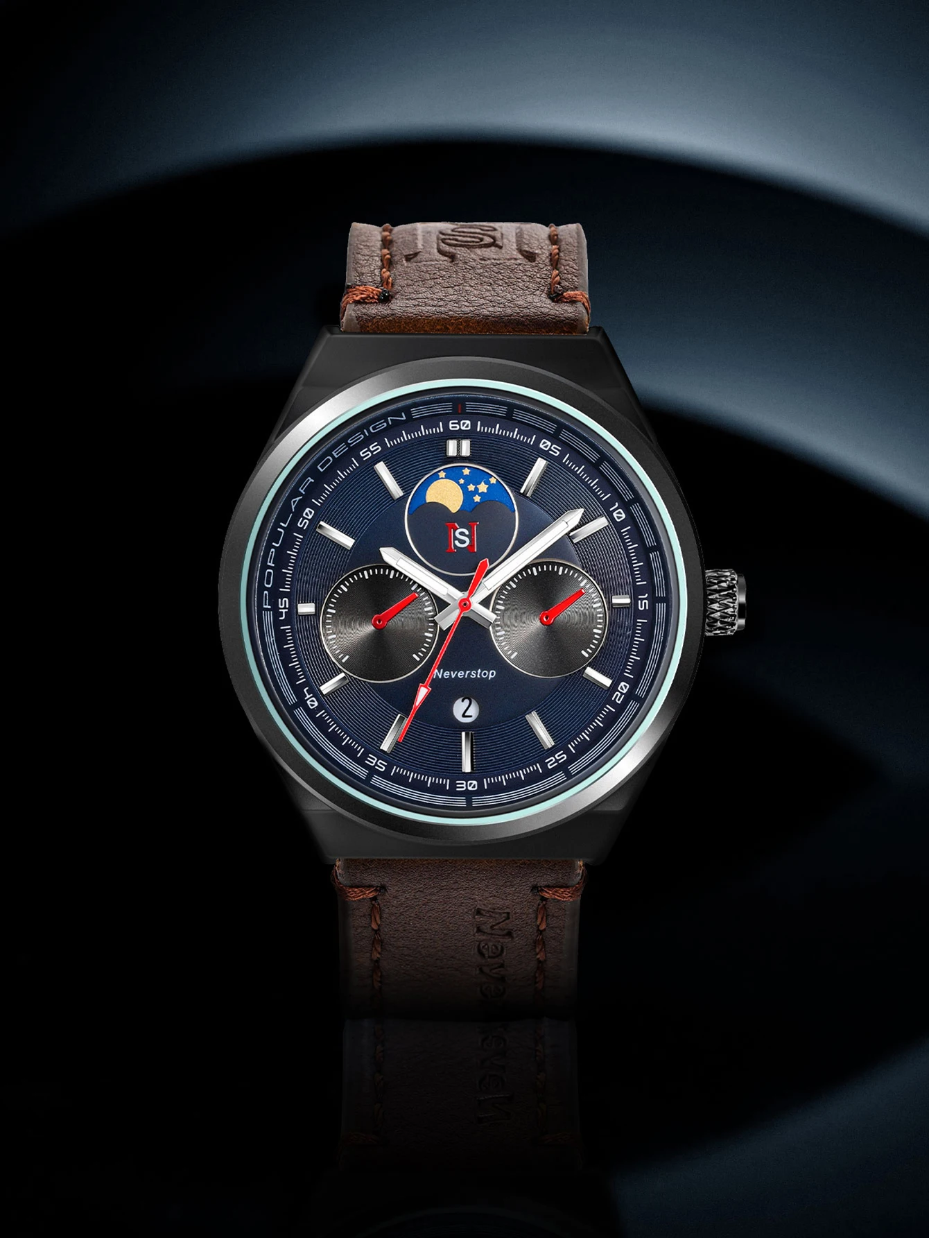 NS Men's Vintage-Functional Quartz Watch: Trendy Suede Leather Strap, Premium Quality, Minimalist Box, Ideal Holiday Gift