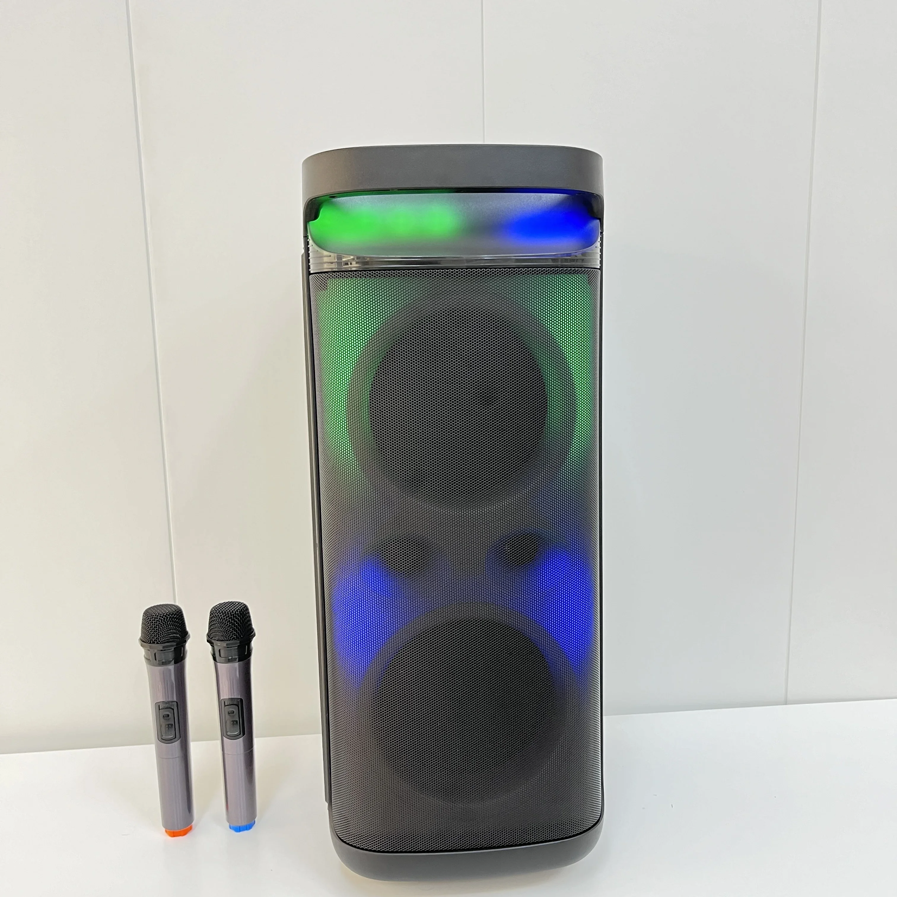 YYHC-Bluetooth Speaker 80W Peak Wireless Portable Outdoor Party Speakers with Subwoofer Deep Bass LED Colorful Lights for Travel