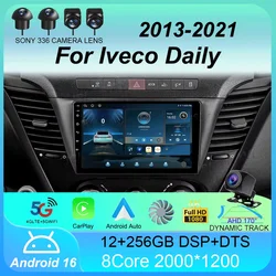 Android 16 Car Radio Carplay Auto WIFI+4G For Iveco Daily 2013-2021 Multimedia Video Player Navigation GPS Autoradio 2din 2 Din