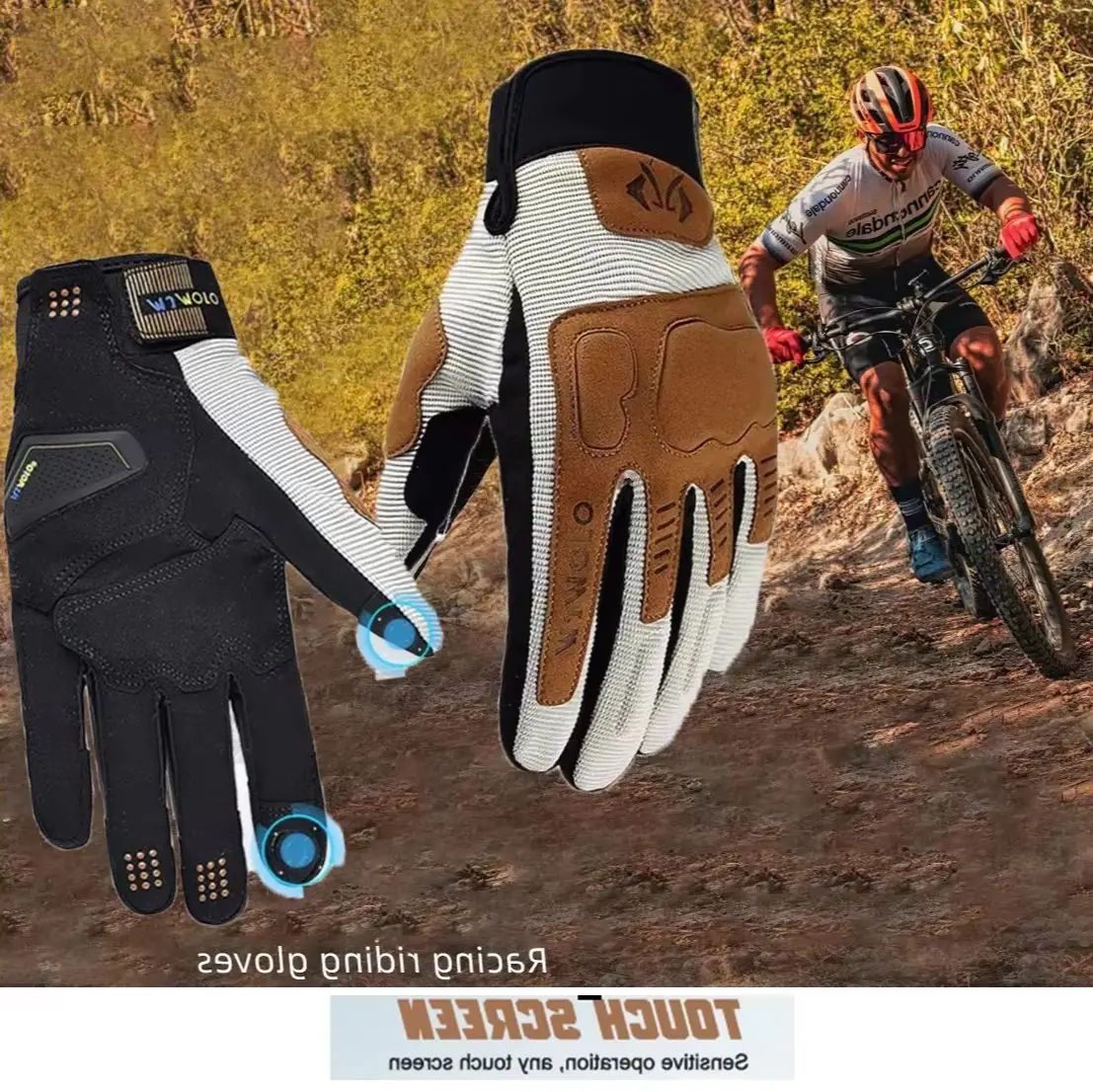 

MJMOTO pro Summer Motorbike Gloves Windproof Touchscreen Capable Carbon Fiber Protected Non-Slip Breathable for All Weather