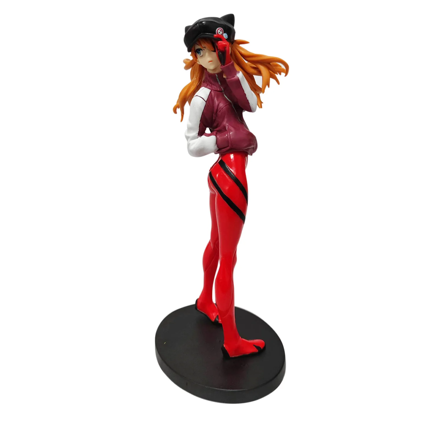 네온 제네시스 EVANGELION EVANGELION EVA 아스카 랭글리 소류 고양이 이어 캡 피규어, PVC 모델 장난감, 인형 장식품 선물, 박스 22cm, 2023 신제품