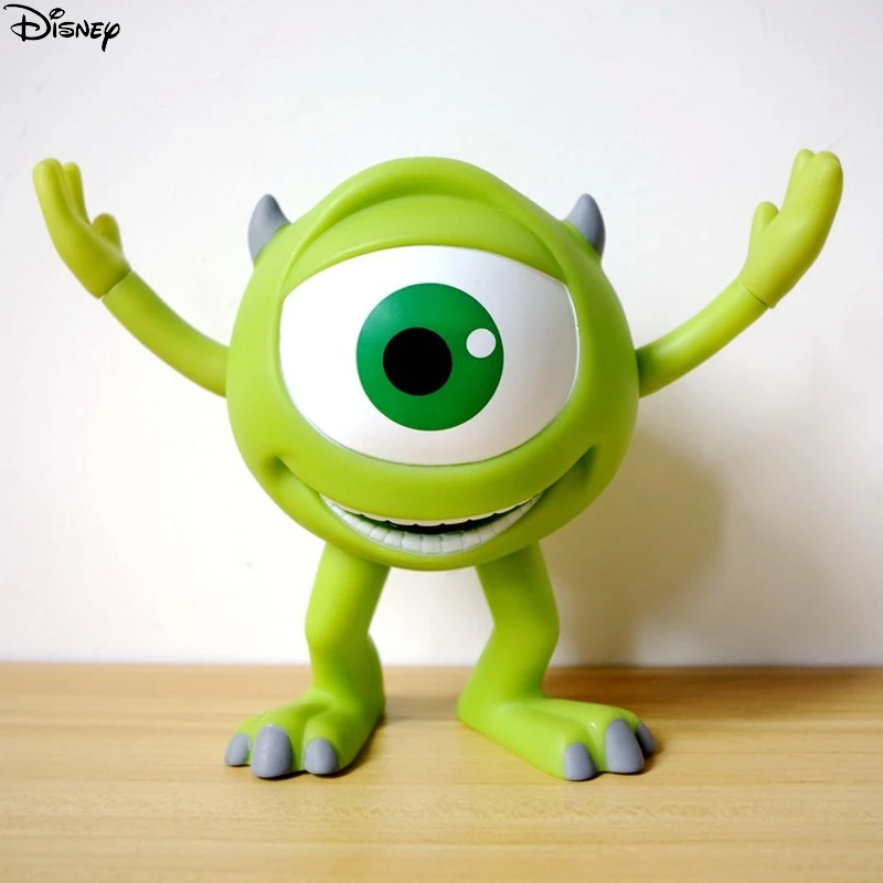 15cm Disney Monsters University Mike Wazowski Mr Q Money Pot Piggy Bank Pvc Model Kawaii Kid Toys Collection Children Decoration