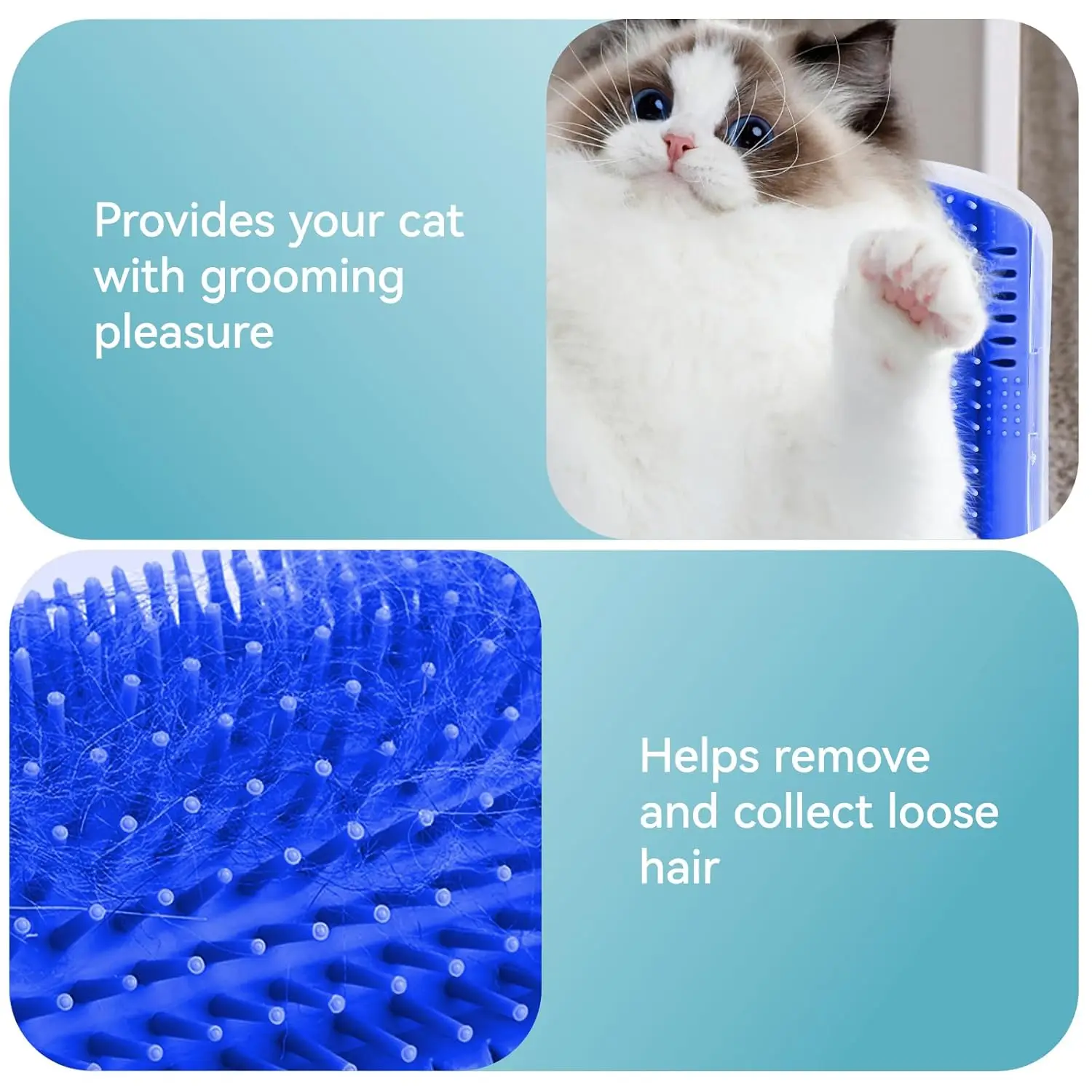 Cat face corner scraper，soft rubber brush，plastic，gentle massage，hair removal，beauty tools can also be used as cat's hand comb