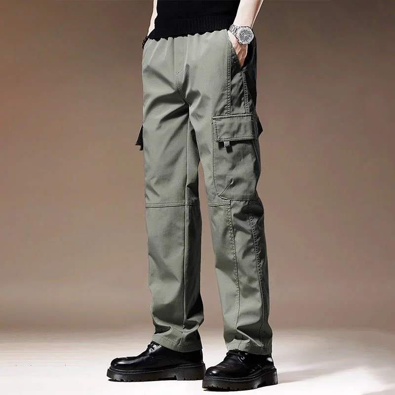 

Workwear Casual Men Straight Charge Loose Youth Casual Versatile Multi-pocket Trousers