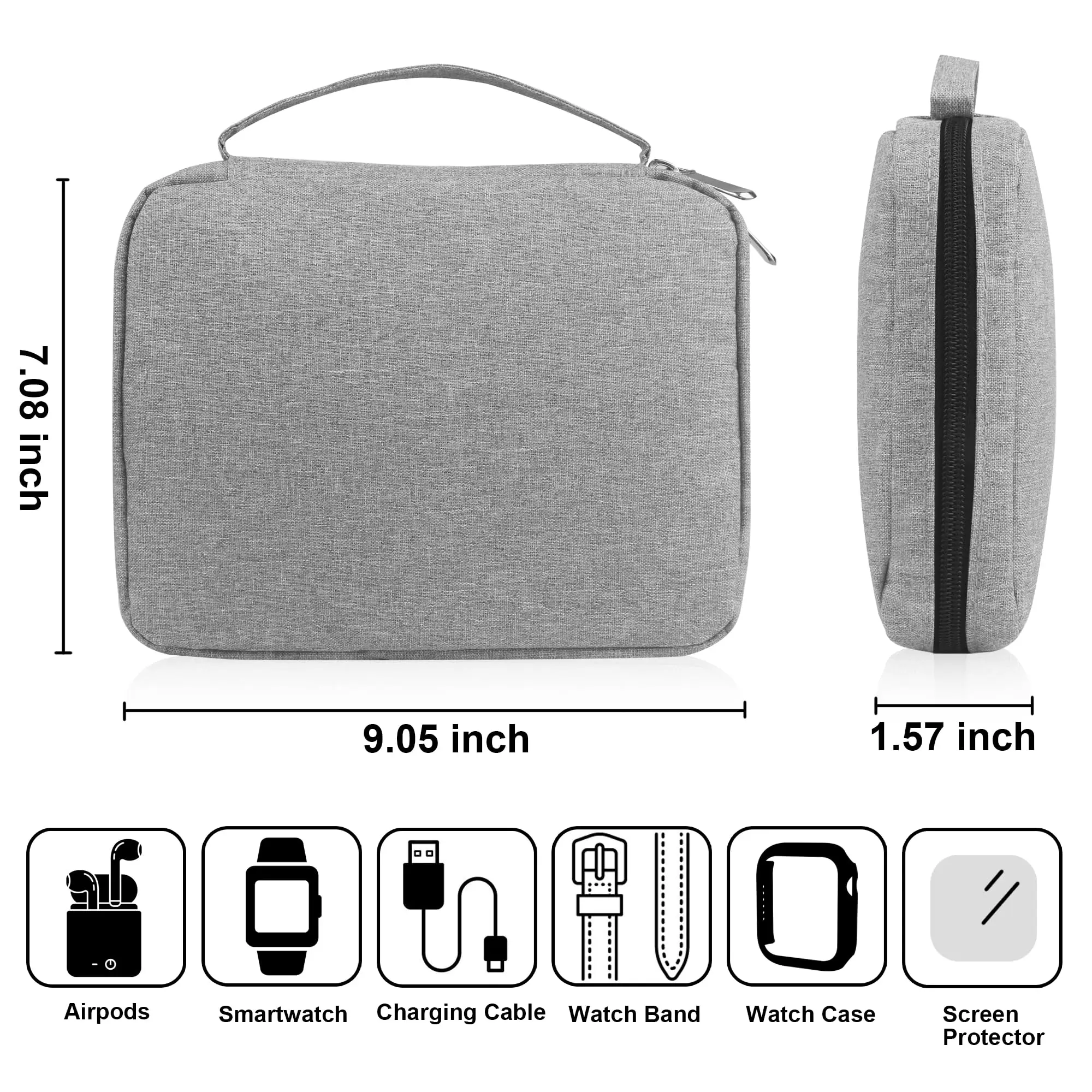 20 Watch Bands Storage Bag,Watch Band Organizer Bag Carrying Case Travel Watch Straps Bag Pouch Compatible with Apple Watch Band