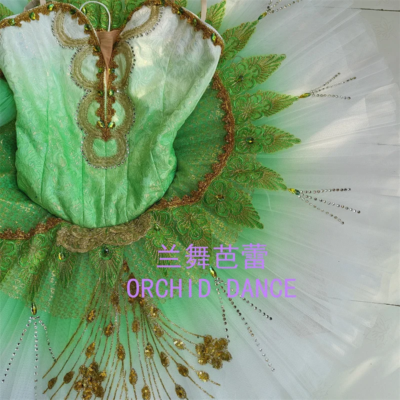 BT01377 high quality fashion beautiful Unique Design Kids Girls Children Women Adult Performance Wear green Ballet Tutu Costumes