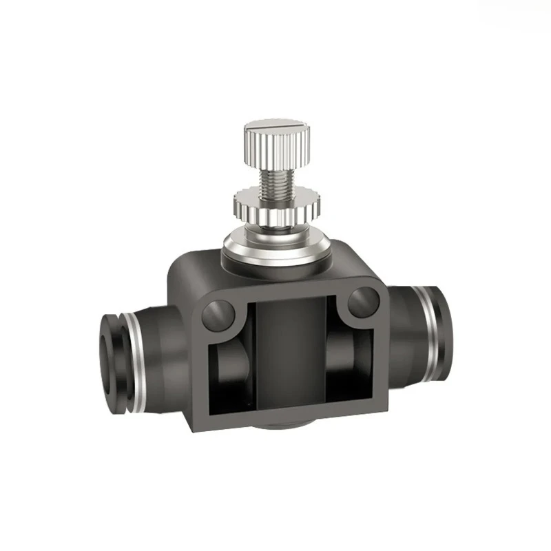 8MM ID Air Flow Control Valve with Push-to-Connect Fitting,Speed Controller Union Straight (Pack of 5）