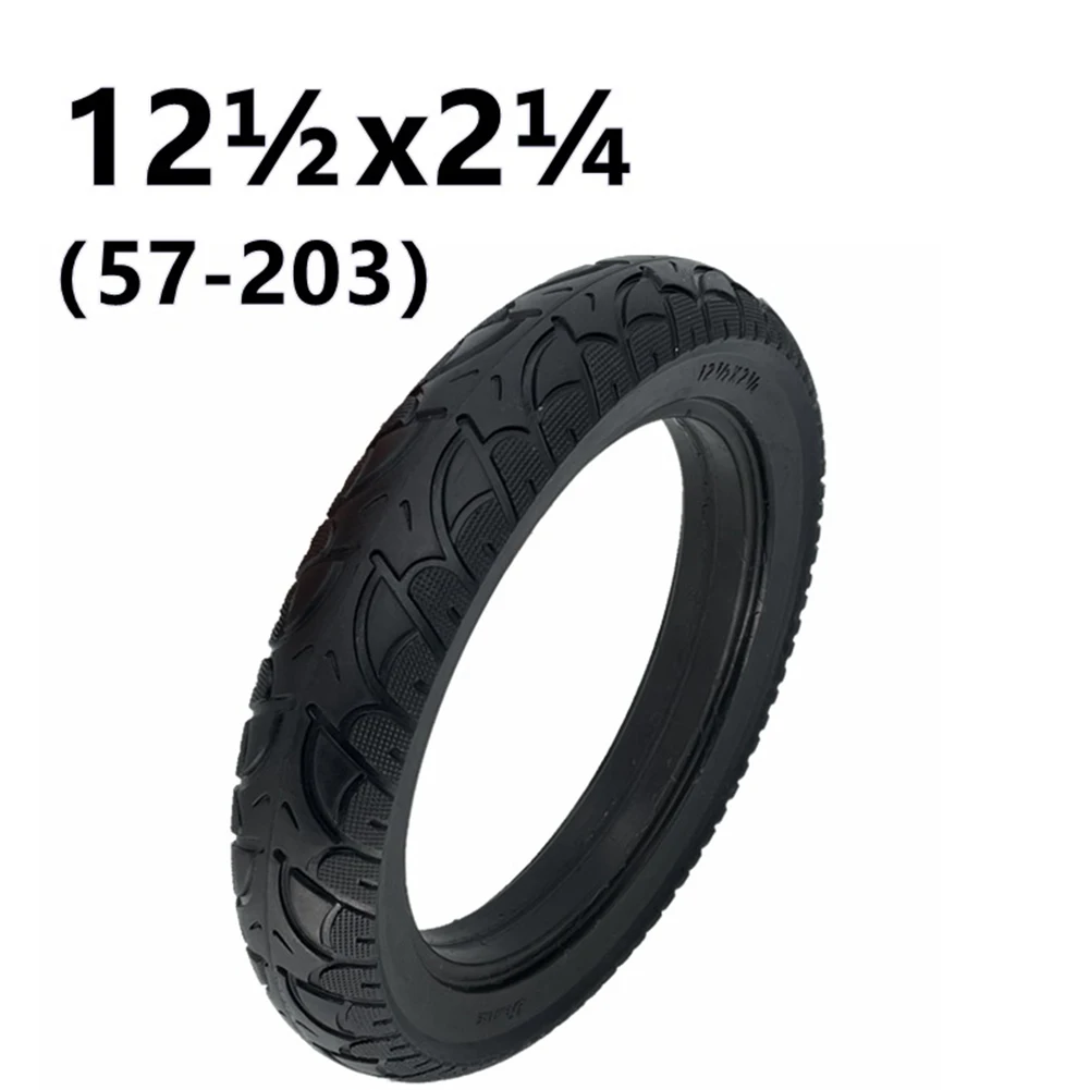 

12Inch Solid Tire 1/2 X 2 1/4(57-203) Fits Many Gas Electric Bike Scooters E-Bike 12.5x2.125 Wheel Tyre Parts Bicycle Accessorie