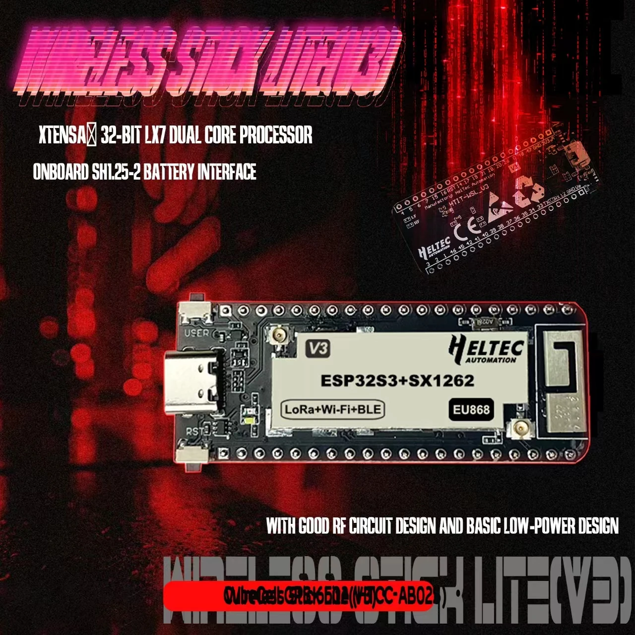 HelTec Lora meshtastic Board บอร์ดแมสเซนเจอร์เน็ตเวิร์กแฮม ESP32ไร้สาย WIFI BLE 2024 devboard ขายดีสำหรับผู้ผลิต IOT