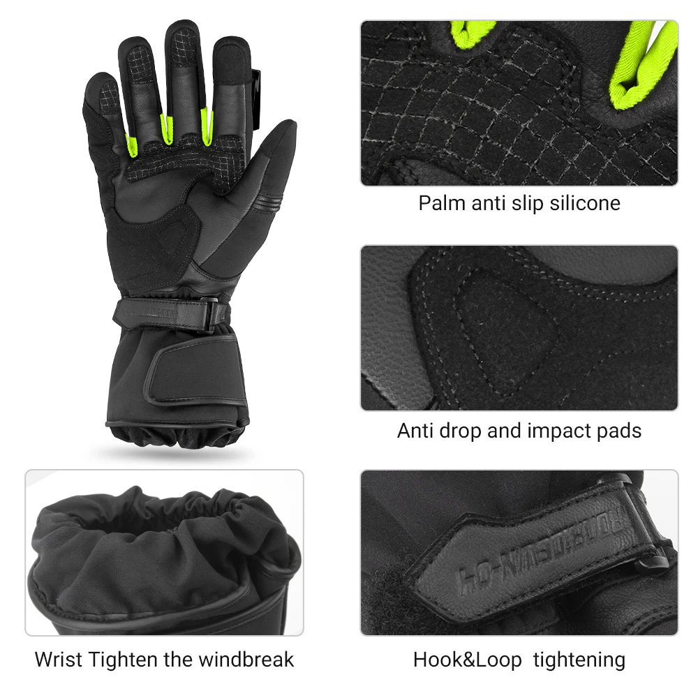 New Motorcycle Outdoor Commuter Off-Road Gloves Off-Road Riding Motorcycle Gloves Outdoor Travel Cold Winter Warm Cycling Gloves