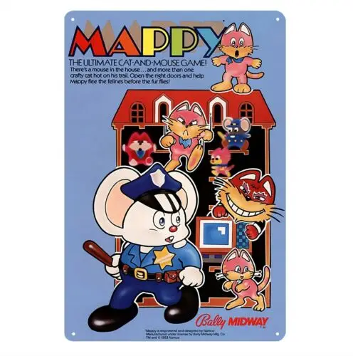 Mappy Nes Retro Video Game Metal Poster Tin Sign 20*30cm