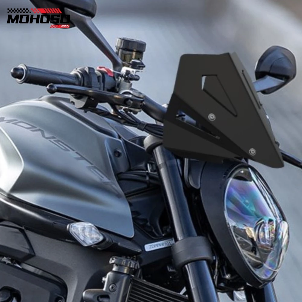 

Motorcycle Aluminum Windscreen Wind Shield Deflectore Windshield For DUCATI MONSTER 937 950 Monster 937 Plus 2021 2022 2023 2024