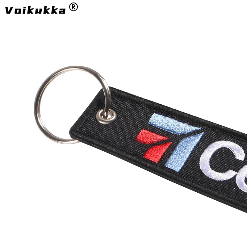 Voikukka jóias 1pc 2 pçs 3 pacotes cessna letras boths bordados padrões chaveiro da motocicleta presentes chave acessórios