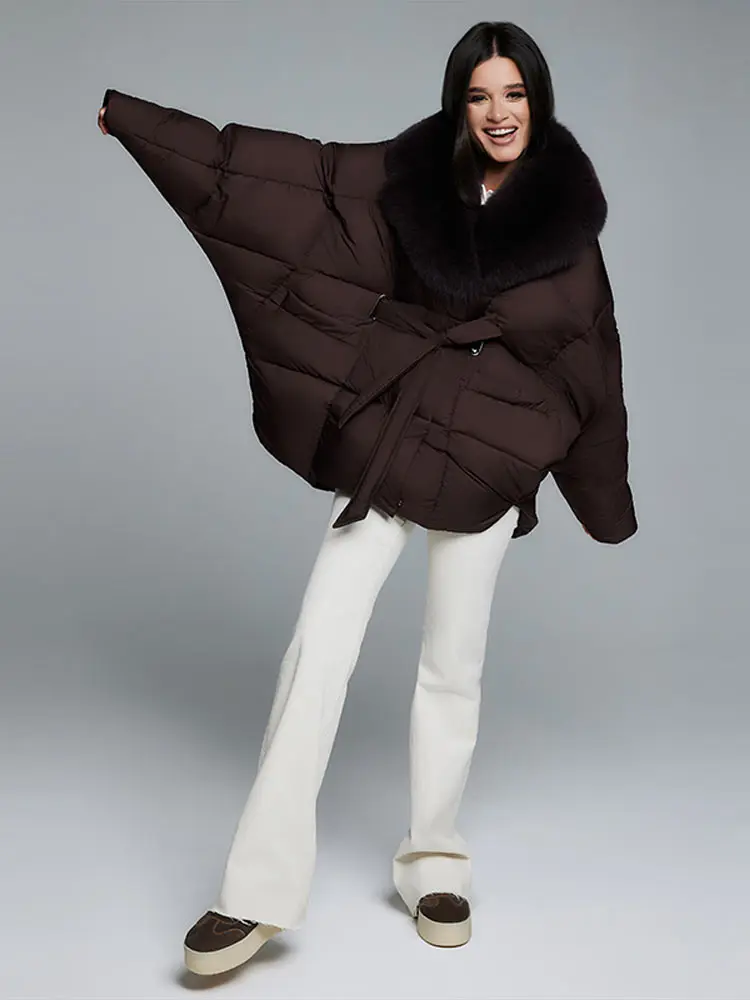 شتاء جديد دافئ رشاقته سترة معطف للإزالة الفراء طوق فضفاض الخبز معطف فضفاض شيك أسفل سترة معطف 2025 المرأة أبلى