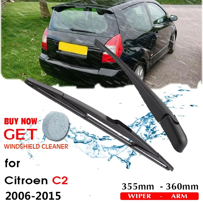 

Car Wiper Blade Rear Back Window Windscreen Windshield Wipers For Citroen C2 Hatchback 355 mm 2006-2015 Auto Accessories